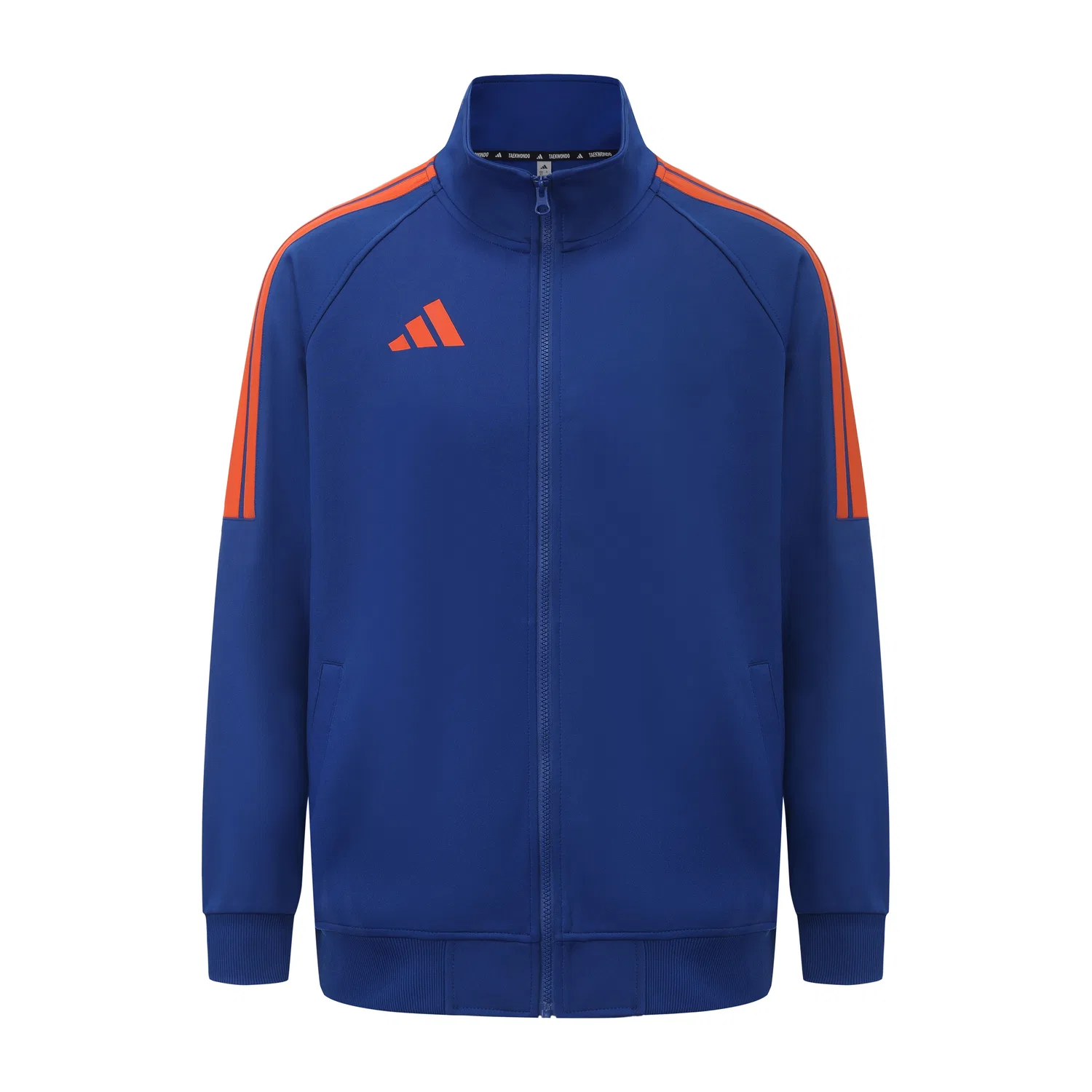 Детская куртка с воротником-стойкой Blue Base Orange Stripes Adidas, Blue Base Orange Stripes