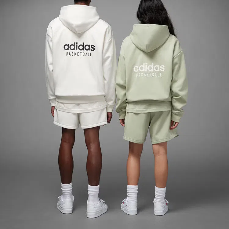 Худи баскетбольное с принтом Adidas, белый — фото 3