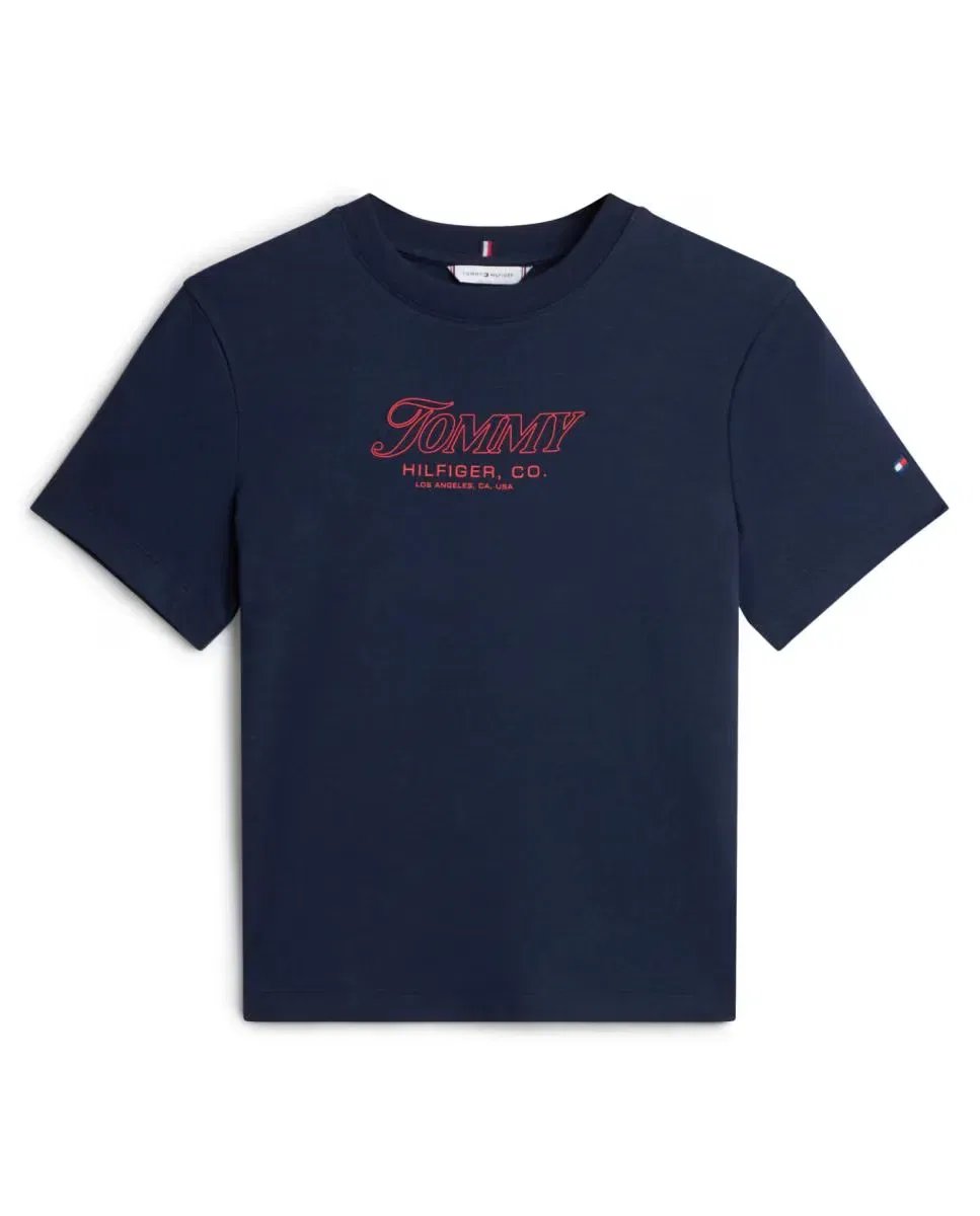 Женская футболка с коротким рукавом с принтом Tommy Hilfiger, Azul Marino