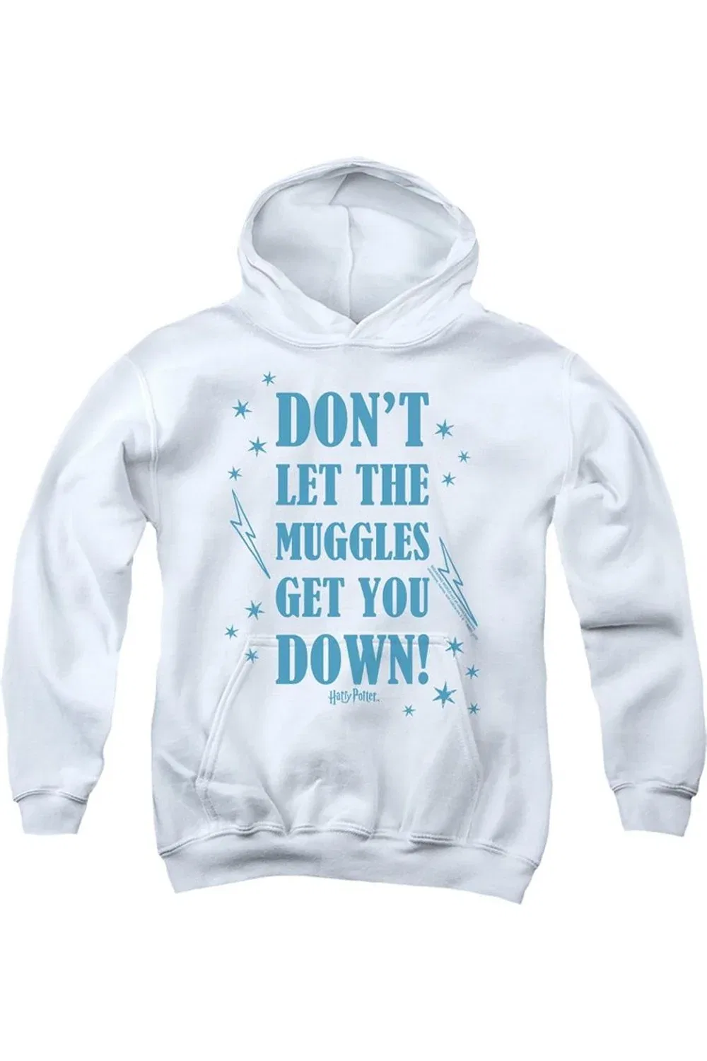 Детское худи для мальчиков с принтом Harry Potter Muggles Gildan, White