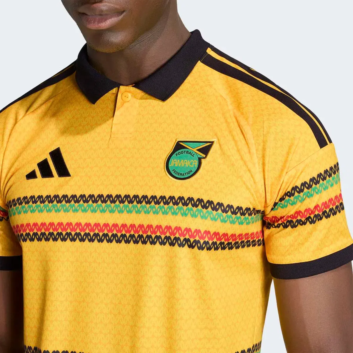 Мужская футболка Jamaica Mundial 2026 adidas, Amarillo Negro — фото 4