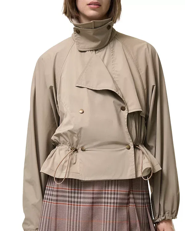 Женская куртка с капюшоном Hooded rosewin trench jacket Burberry, Saltmarsh Beige — фото 4