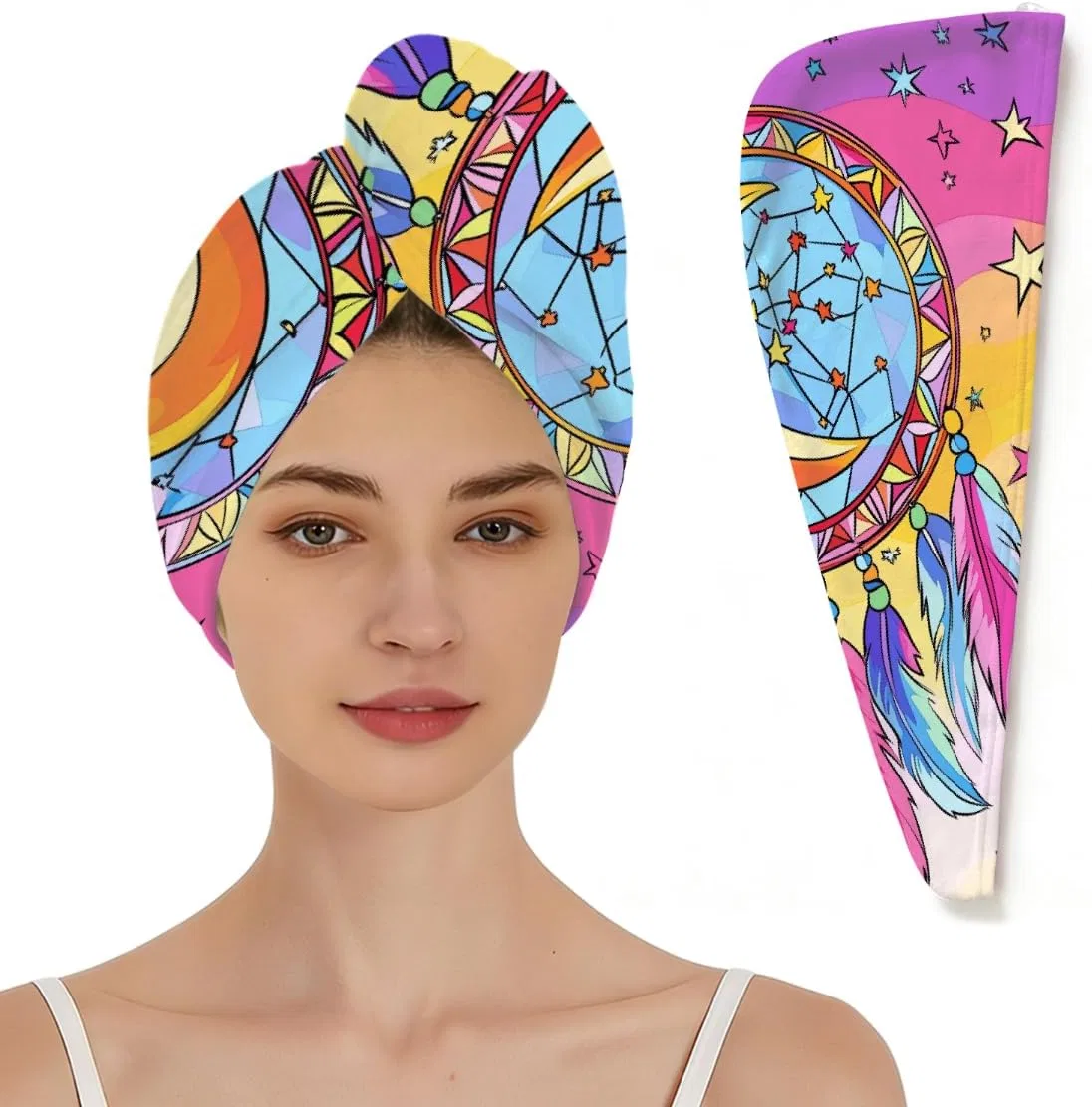 Шапочка для душа Microfiber, Mexpekil, быстросохнущая, мультиколор — фото 2