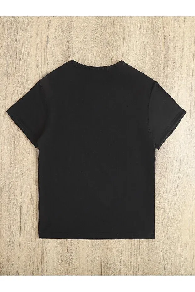 Детская футболка с принтом Girls and boys printed t-shirt Daxis Sportwear Company, Black — фото 2