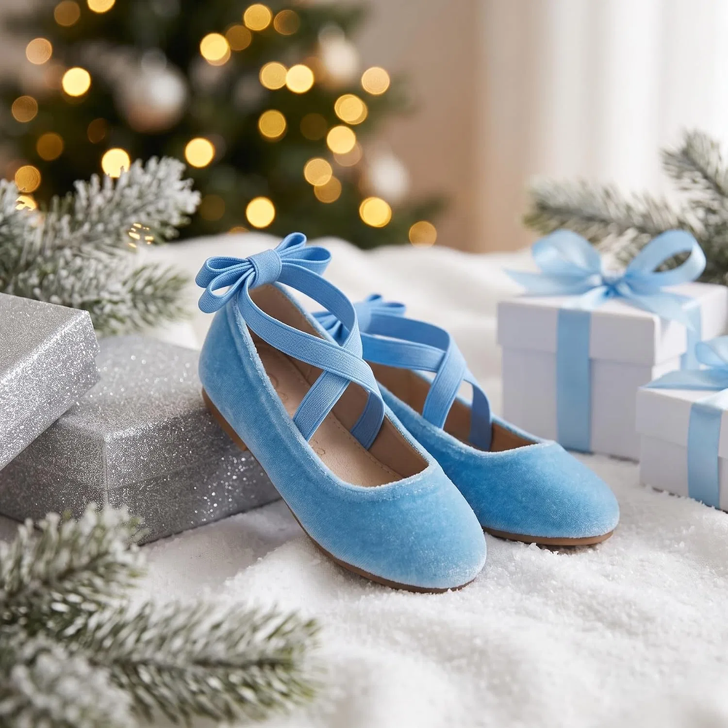 Детские балетки для девочек Mary Jane Flats ESTINE, Blue — фото 2