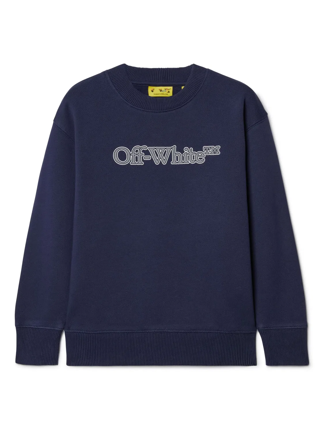 Свитшот Big Bookish из хлопка OFF-WHITE, темно-синий