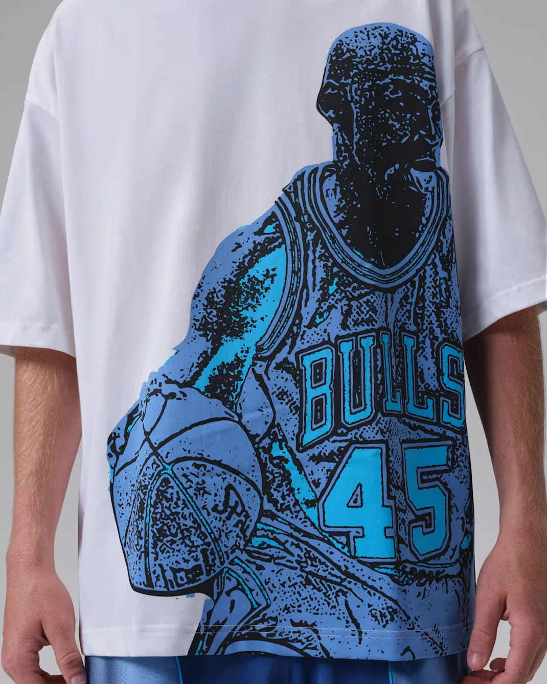 Мужская футболка Dri-FIT с графическим принтом Jordan Sport, White/Blue Beyond — фото 4