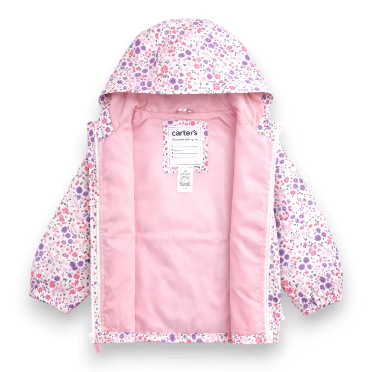 Детское пальто-дождевик для девочек переходное Her Favorite Carter's, Ditsy Floral — фото 2