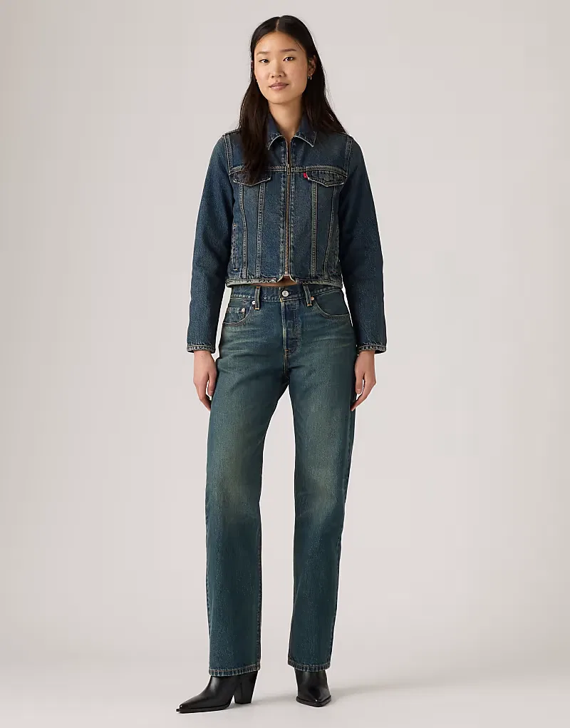 Джинсы Levi's 501 '90-х годов из денима с кромкой, выцветшего, синий — фото 2