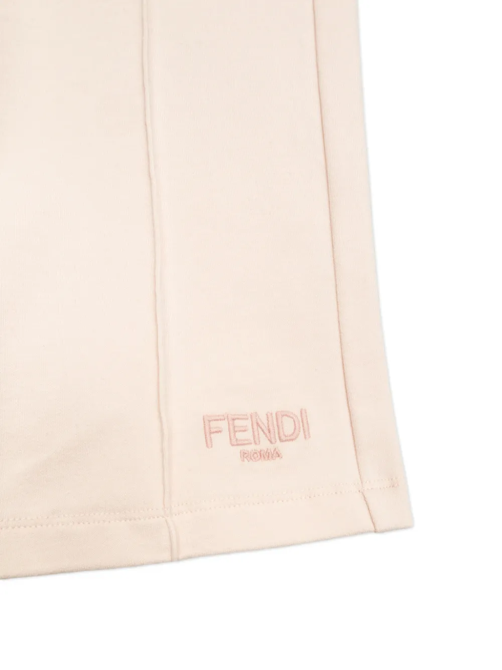 Спортивные брюки с вышивкой и кулиской Fendi Kids, розовый — фото 3