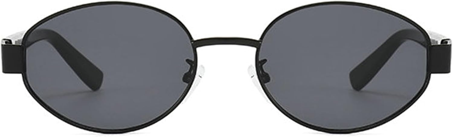 

Солнцезащитные очки Willochra Luxury Oval punk для женщин, сексуальная металлическая оправа, маленькие круглые солнцезащитные очки, женские очки с защитой от УФ-излучения UV400, C1