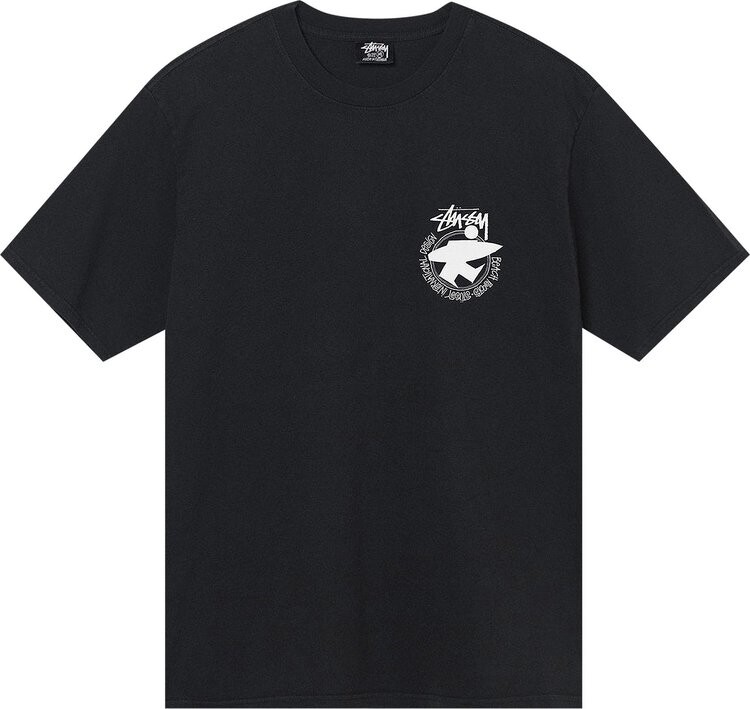 

Футболка Stussy Beach Roots Pigment Dyed Tee 'Black', черный