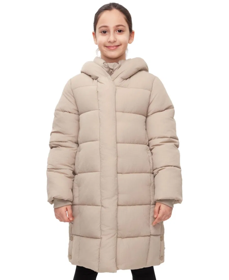 Куртка-пуховик до колена с флисовой подкладкой Rokka&Rolla, Beige
