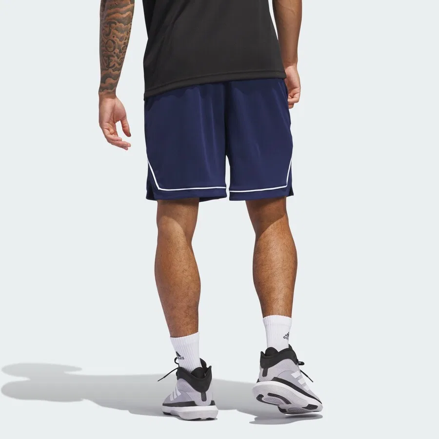 Спортивные шорты ADIDAS PERFORMANCE свободного кроя «Basketball Badge of Sport» темно-синего цвета — фото 3