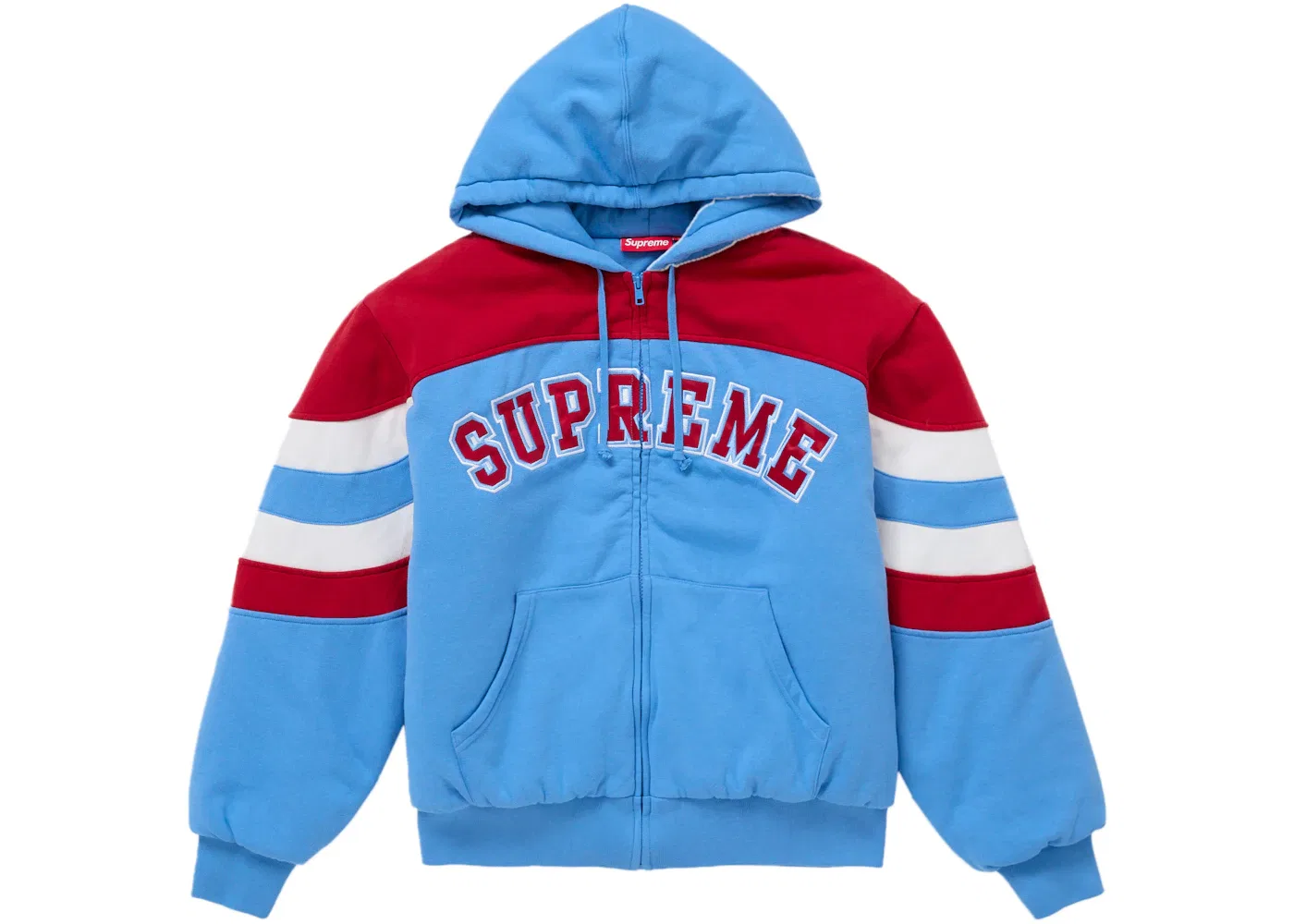 Мужская худи на молнии с набивным принтом Supreme Sweatshirt, Blue