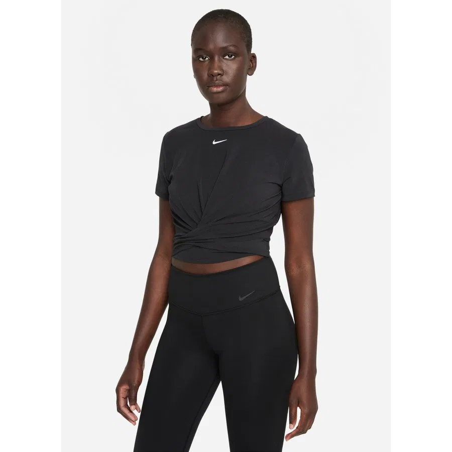 Футболка с круглым вырезом Nike One Luxe Df Ss Std, Черный — фото 2