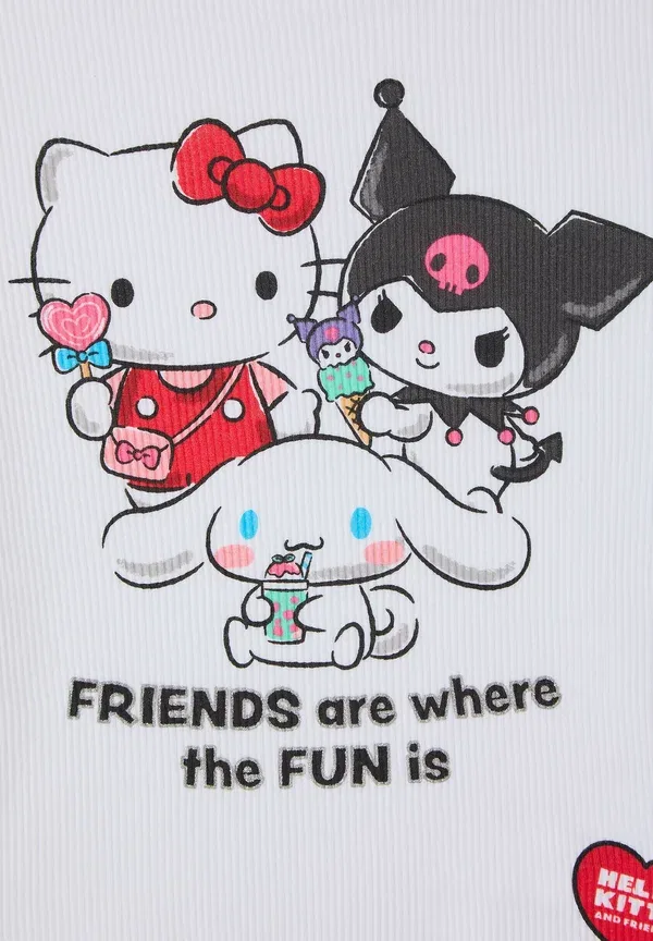 Футболка с принтом Hello Kitty Terranova Bianco Ottico, белый — фото 4