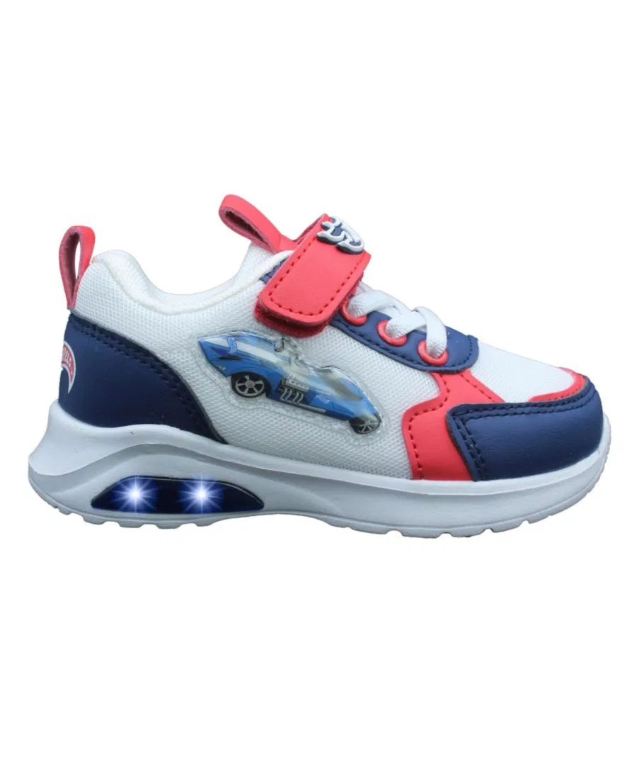 Детские кроссовки со светящейся подошвой Hot Wheels, Blue & Red — фото 2