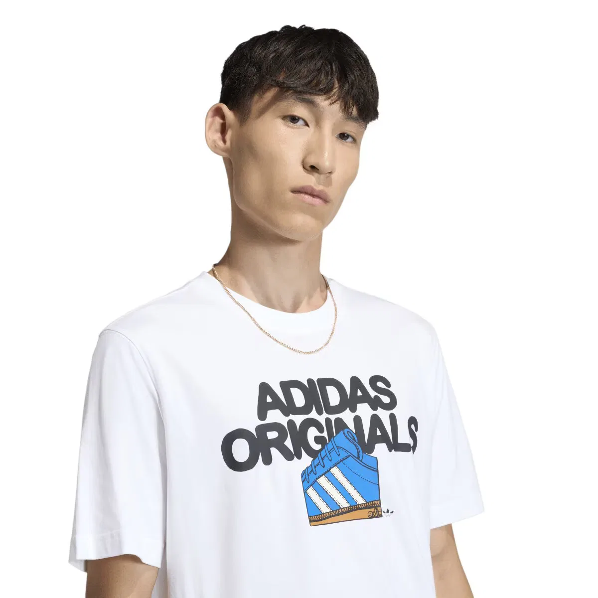 Мужская футболка, Graphics Originals, adidas, белый — фото 4