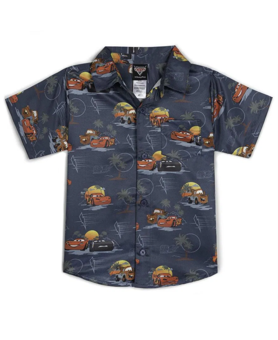 Детская рубашка с коротким рукавом Cars, Navy Lightning Mater