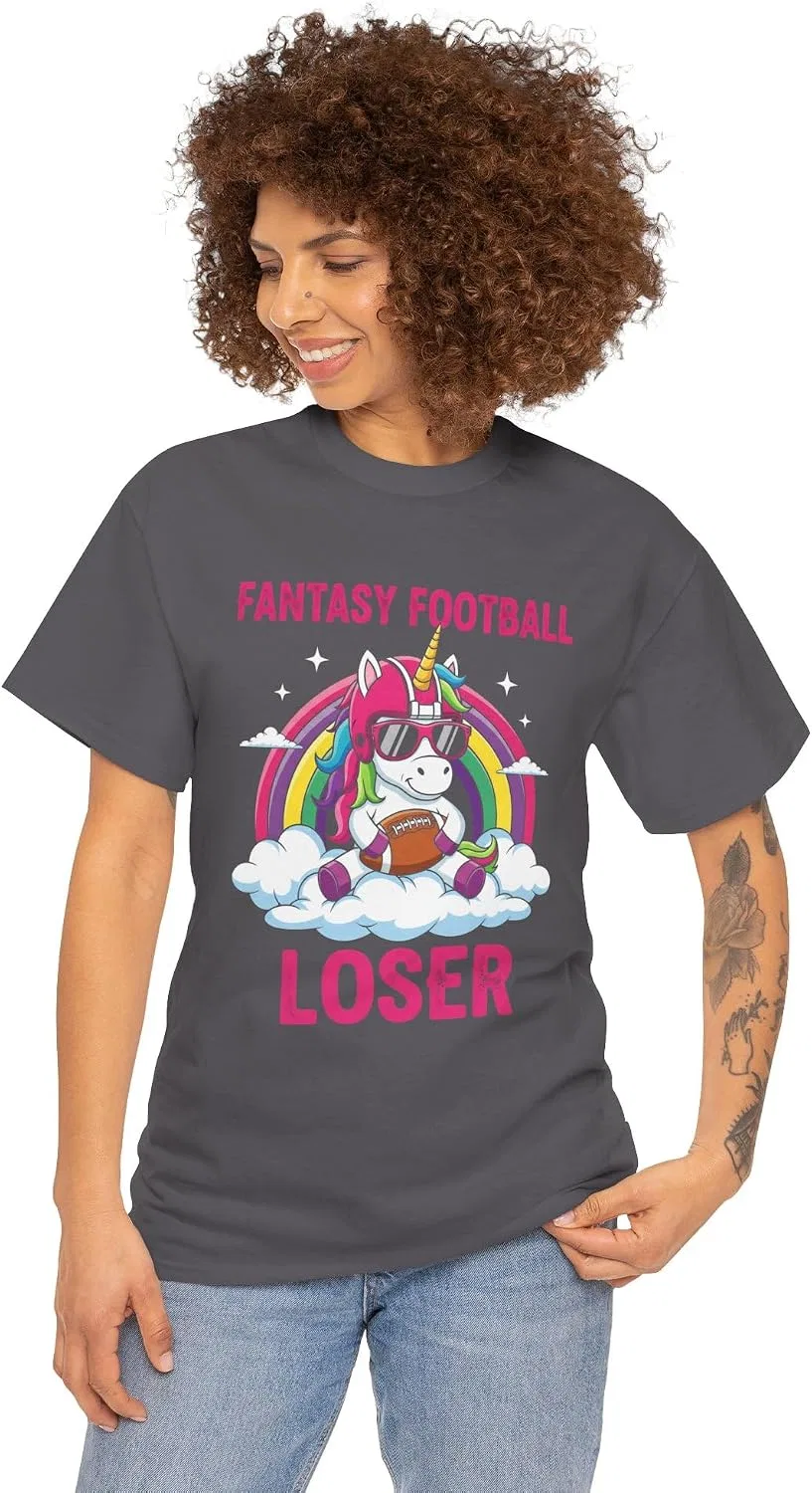 Мужская футболка с принтом Fantasy Football Loser, тёмно-серый — фото 3