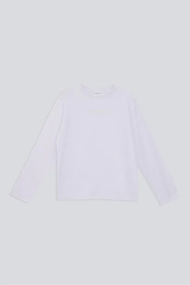 Детская футболка для мальчиков с длинным рукавом Babokah, White