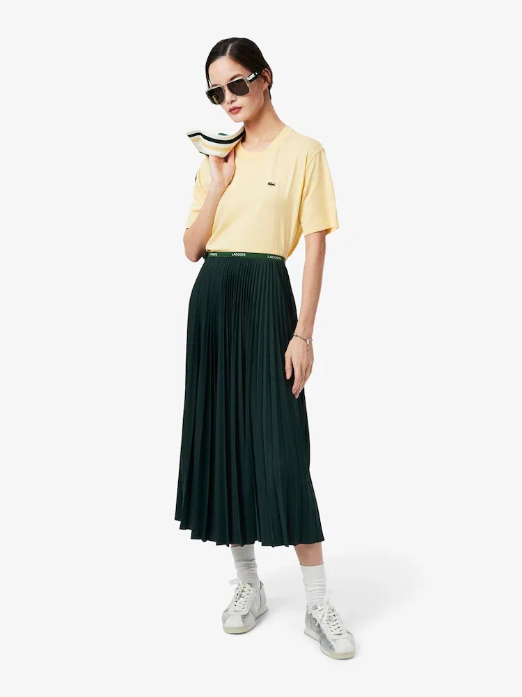 Юбка LACOSTE плиссированная длинная, Yellow