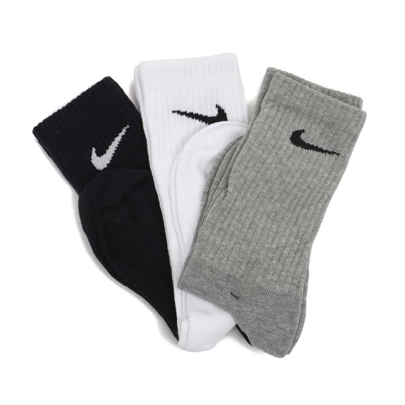 Комплект носков Nike 3PPK Lightweight Crew SX4704-901, мультиколор (черный, белый, серый) — фото 2