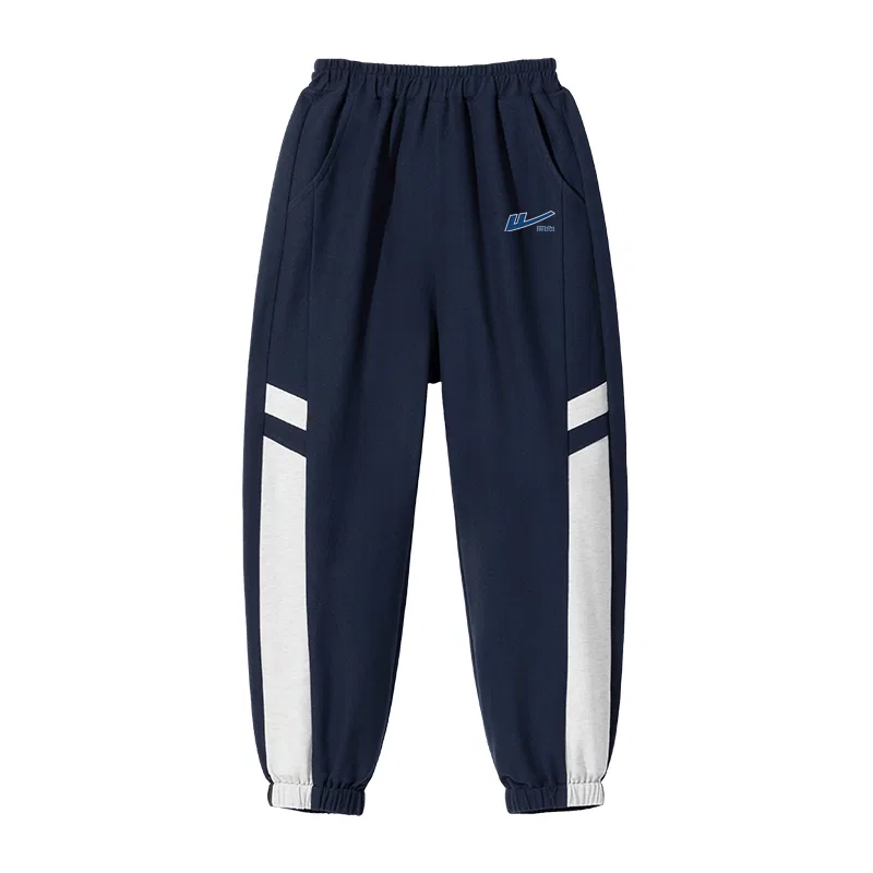 Детские трикотажные спортивные штаны с принтом Navy Blue/Silver Trim Blue Logo K WARRIOR