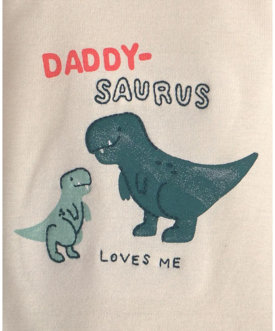 Комплект боди и штанов с принтом Daddy-Saurus Loves Me Carter's, Green Cream — фото 3