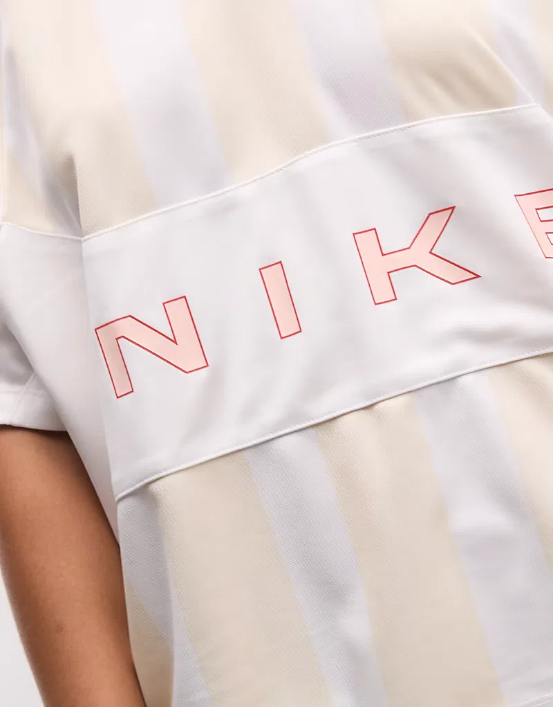 Футболка Nike Street Stripe белого и, бежевый — фото 2