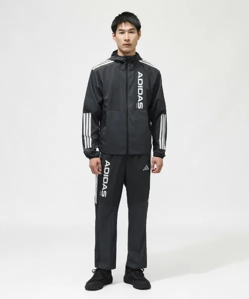 Мужская худи-куртка с принтом HYBRID Adidas, Темно-Синий — фото 3