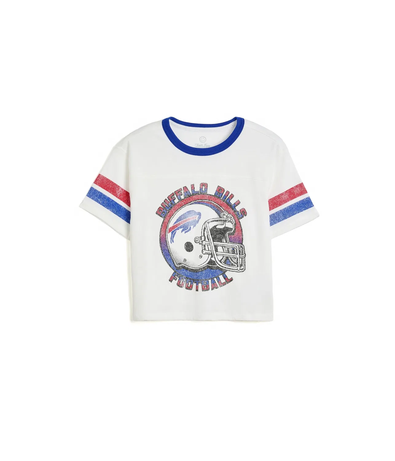 Футболка NFL Buffalo Bills в полоску с контрастной отделкой (для маленьких и больших детей) Junk Food Clothing Kids, Vintage White