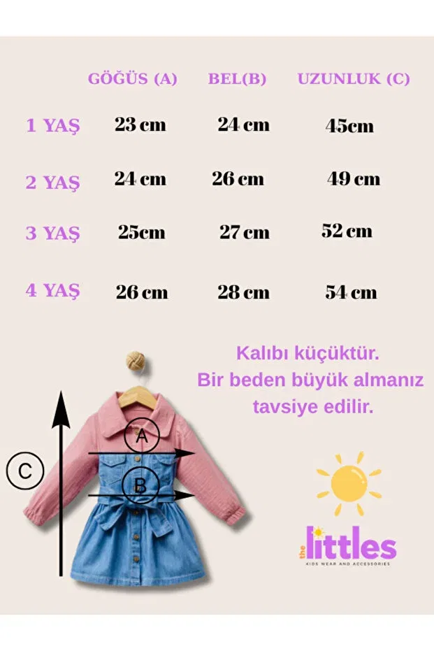 Детское платье для девочек хлопковое Basics Shop, Pink — фото 2