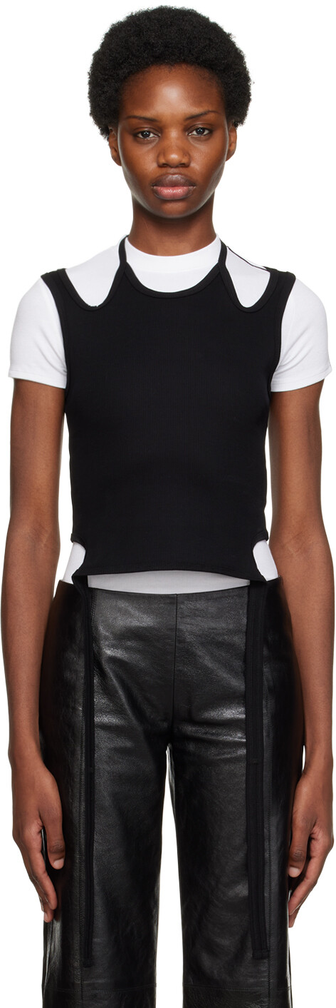 

Черная майка с завязками на шее Dion Lee