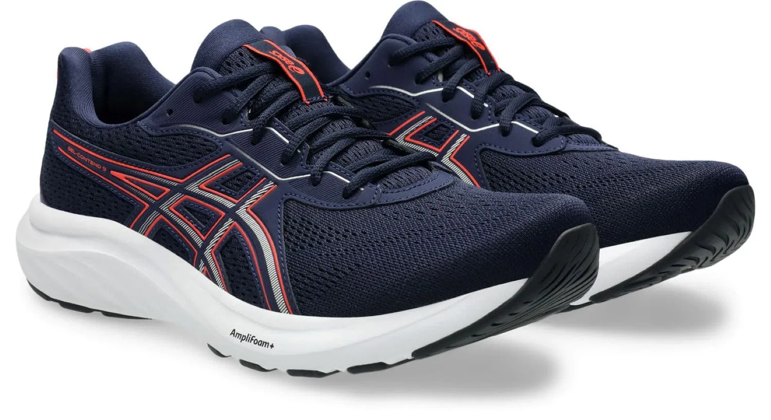Детские кроссовки для мальчиков с закрытой пяткой Gel-Contend 9 ASICS, Carrier Grey Anzu — фото 2