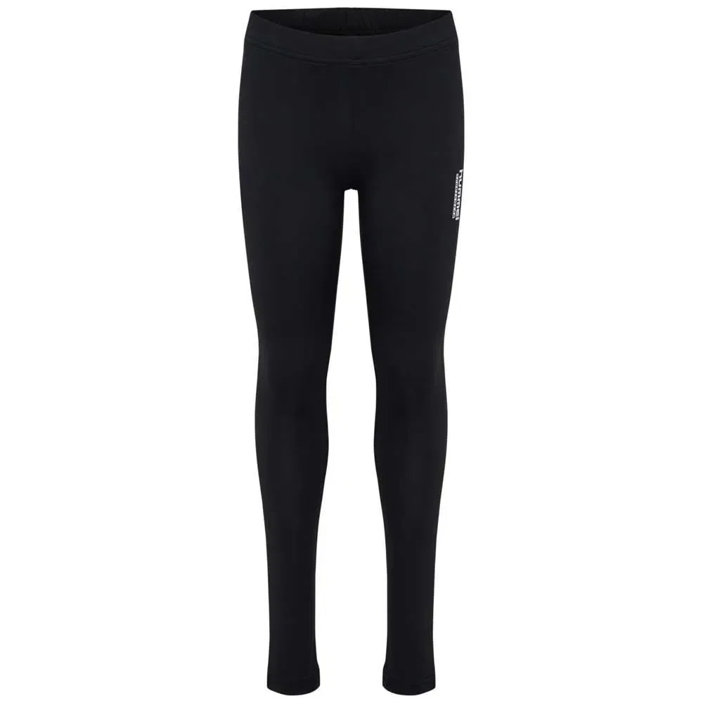 Детские леггинсы для девочек хлопковые Hummel Base Leggings, Black