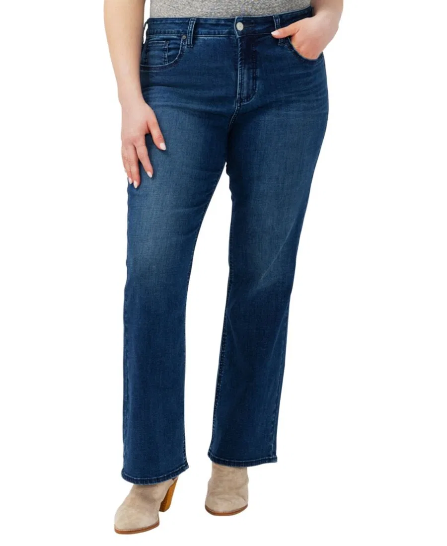 Джинсы-клеш с высокой посадкой Avery Curvy Fit Silver Jeans Co., Filtered Heart