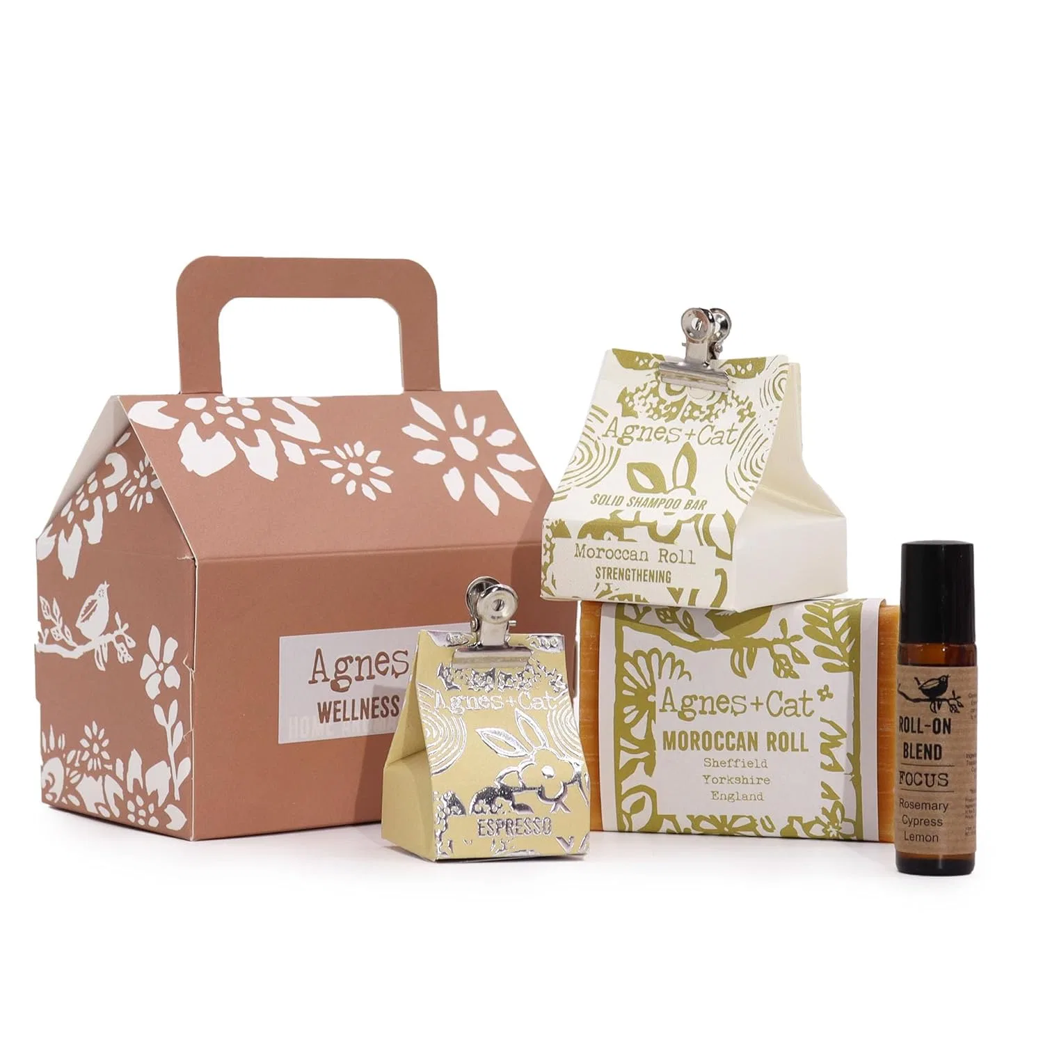 Набор для ухода за собой, Soap, Solid Shampoo, Lip Balm, Essential Oil, Generisch, 4 предмета, 300 г, Moroccan Morning