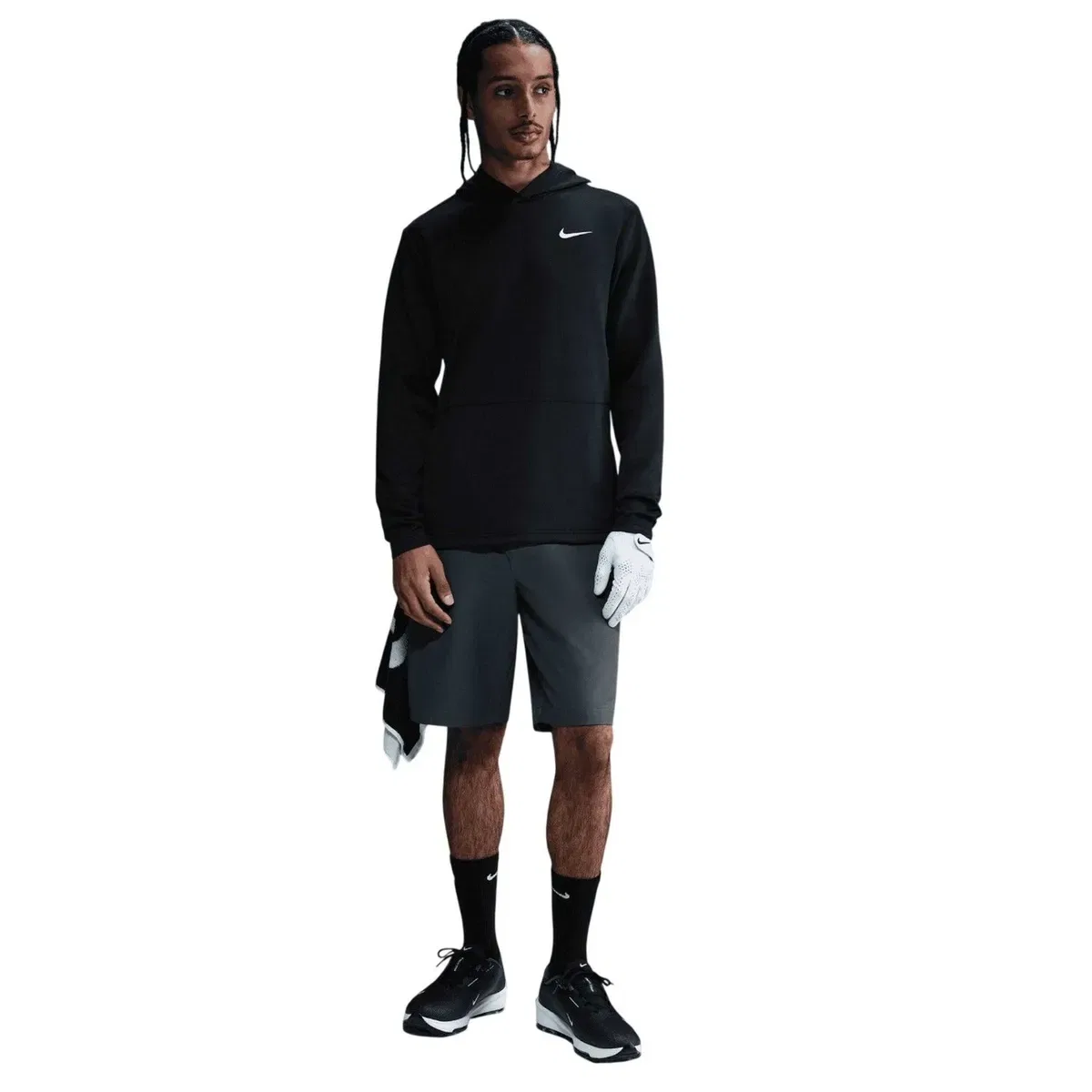 Мужская футерованная худи для гольфа Nike, Black