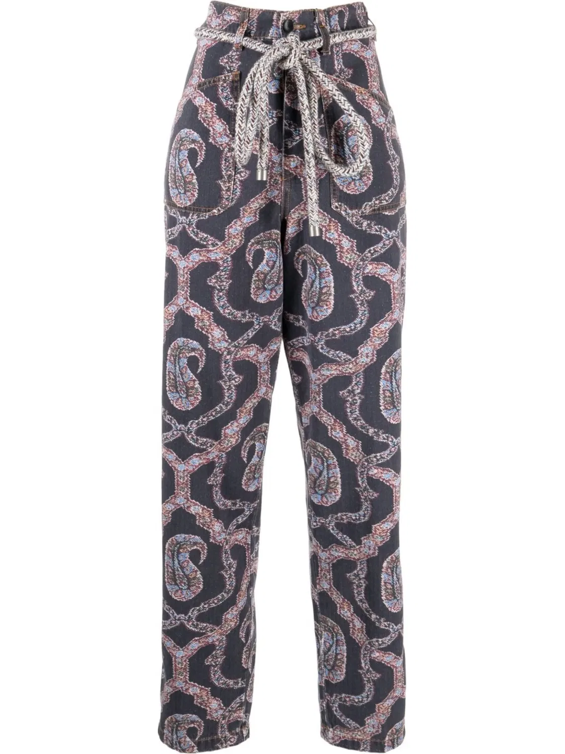ETRO Удобные брюки с tapered-легом и абстрактным узором