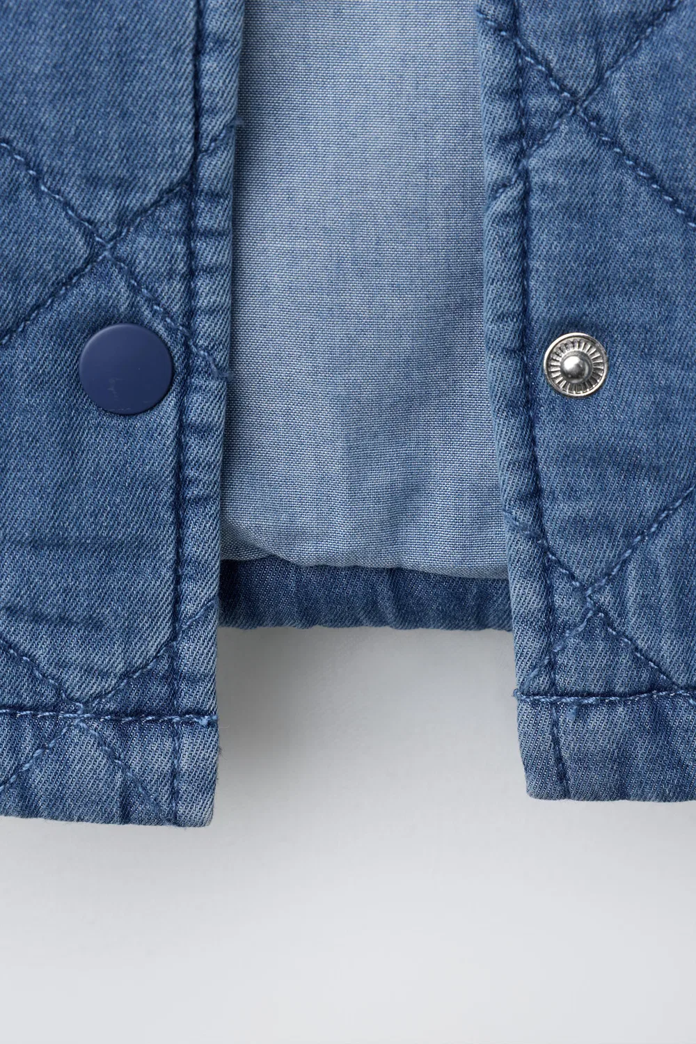 Стеганая джинсовая куртка ZARA, Blue — фото 4