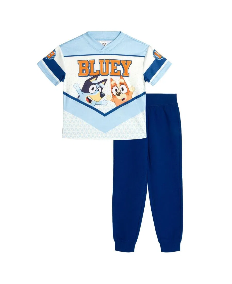 Комплект из футболки и джоггеров с принтом Bluey, Heeler 18 Bluey Bluey Navy Blue