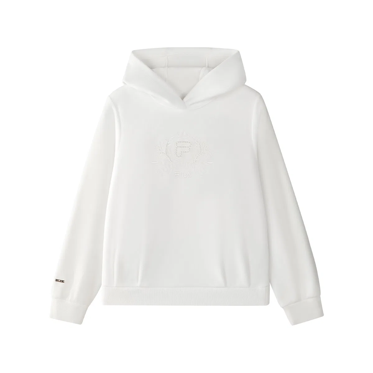 Детский свитшот с капюшоном утепленный FILA KIDS, Cloud White