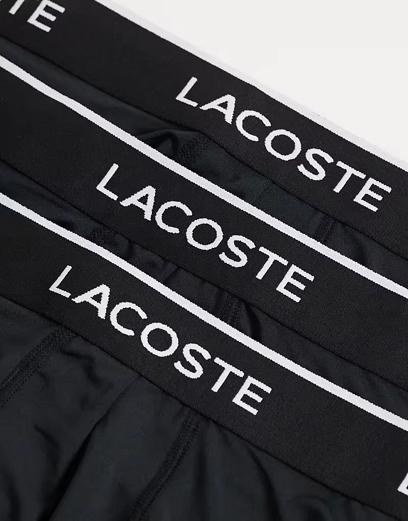 Боксеры микрофибра 3 шт Lacoste, черный — фото 3