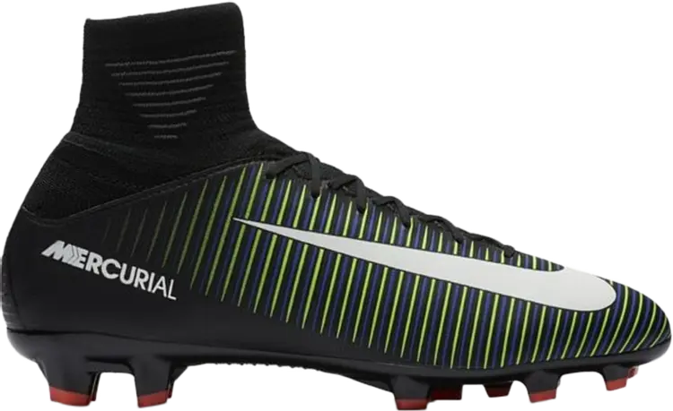 

Кроссовки Nike Mercurial SuperFly 5 FG GS 'Black Electric Green', черный