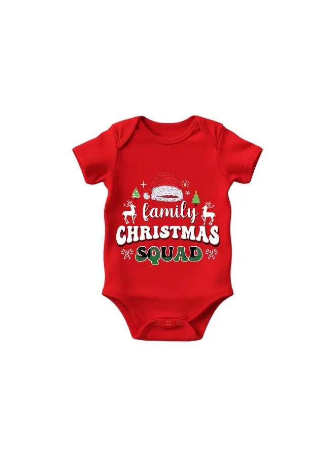 Боди-комбинезон с принтом Santa Claus Matching family christmas squad romper Sitara Fashions, красный