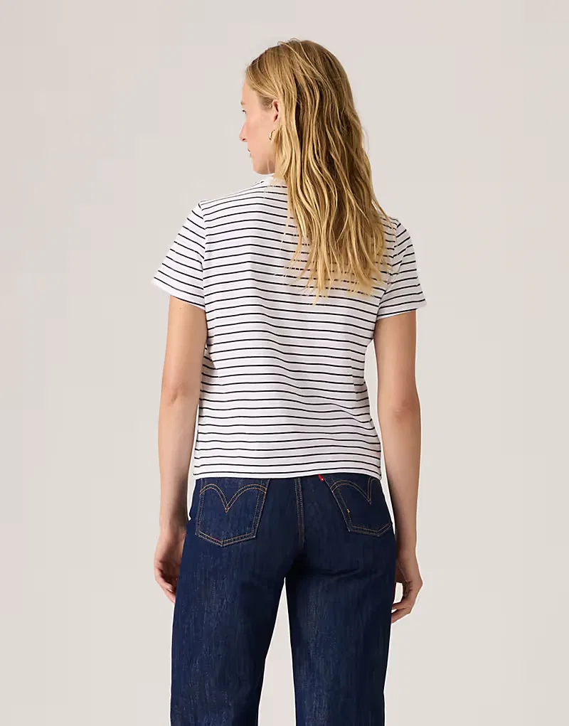 Футболка Levi's Favorite из хлопка в полоску, белая — фото 4