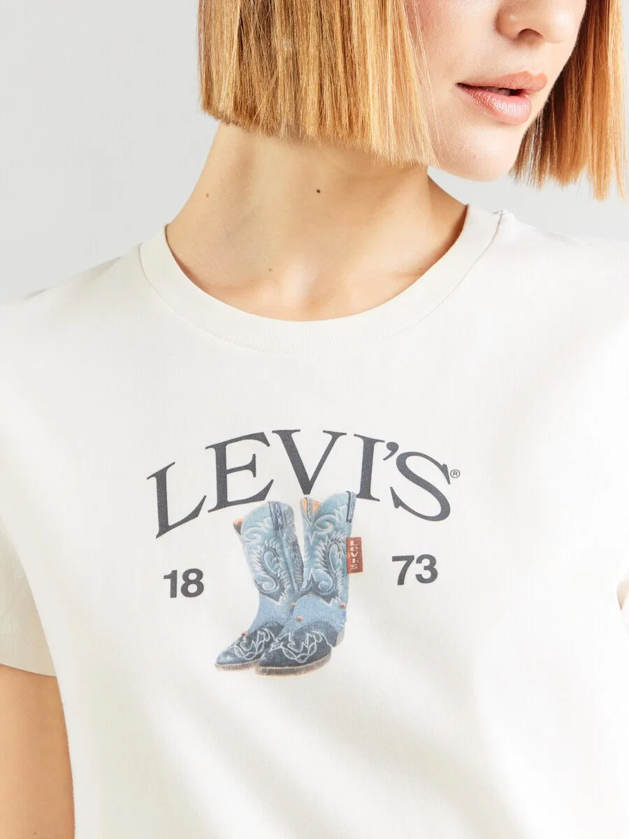 Футболка LEVI'S THE PERFECT белого цвета — фото 3
