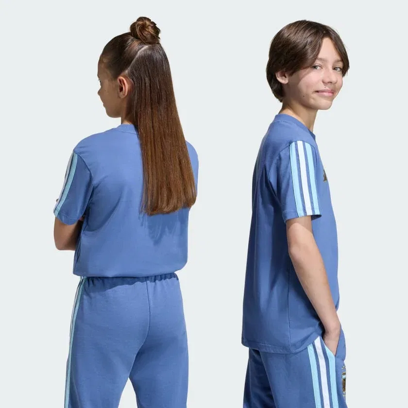 Детская футболка с принтом Argentina DNA Kids adidas, Crew Blue — фото 2
